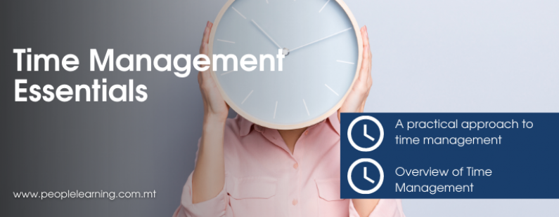 People Learning Time Management Essentials Malta EU Banner3
