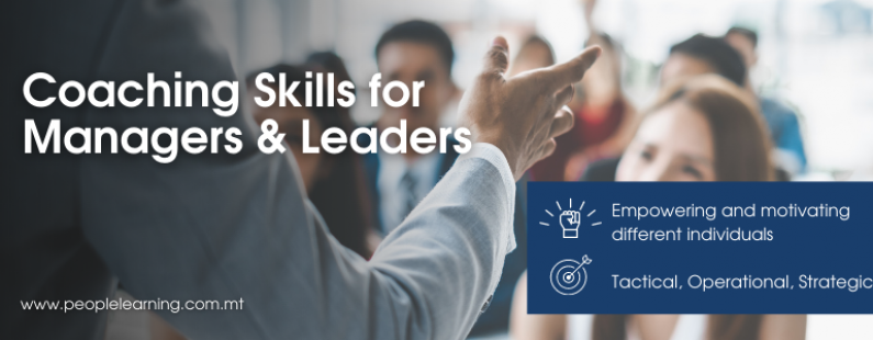 People Learning Coaching Skills for Managers Leaders Malta EU Banner