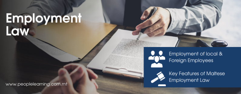 People Learning Employment Law Course Malta EU Banner