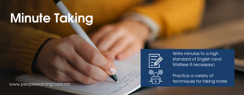 People Learning Minute Taking Course Malta EU