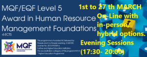 People Co ltd MQFEQF Level 5 Award in Human Resource Management Foundations Courses Malta EU
