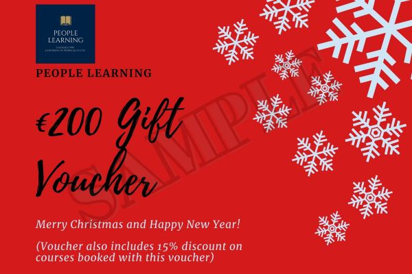 People Learning Gift Voucher 200 euro sample